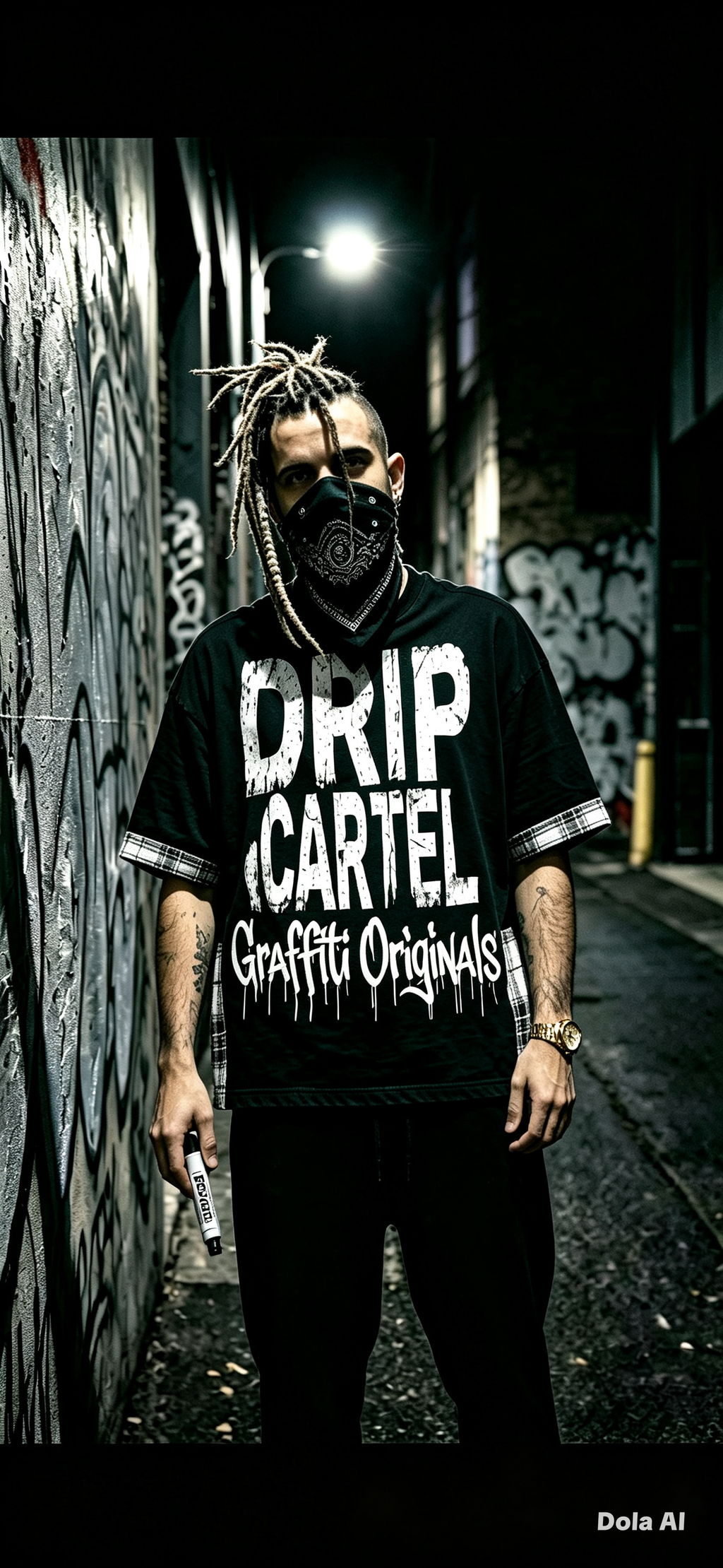 Drip Cartel "originals" Plaid Paneled T-Shirt