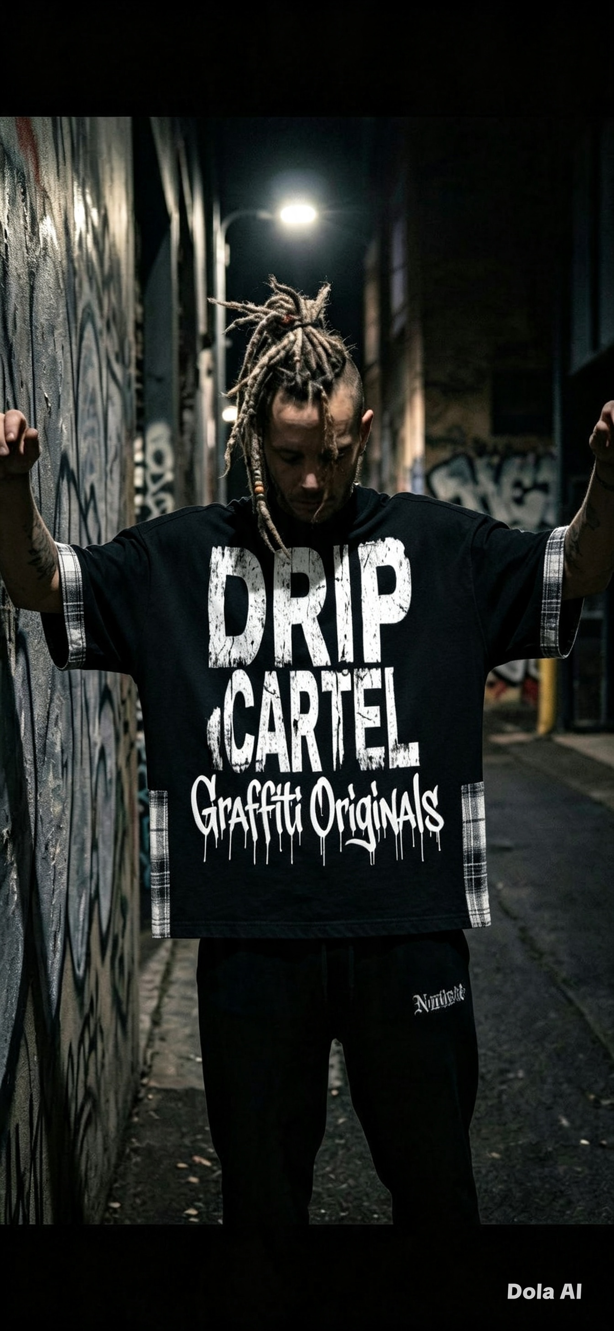 Drip Cartel "originals" Plaid Paneled T-Shirt