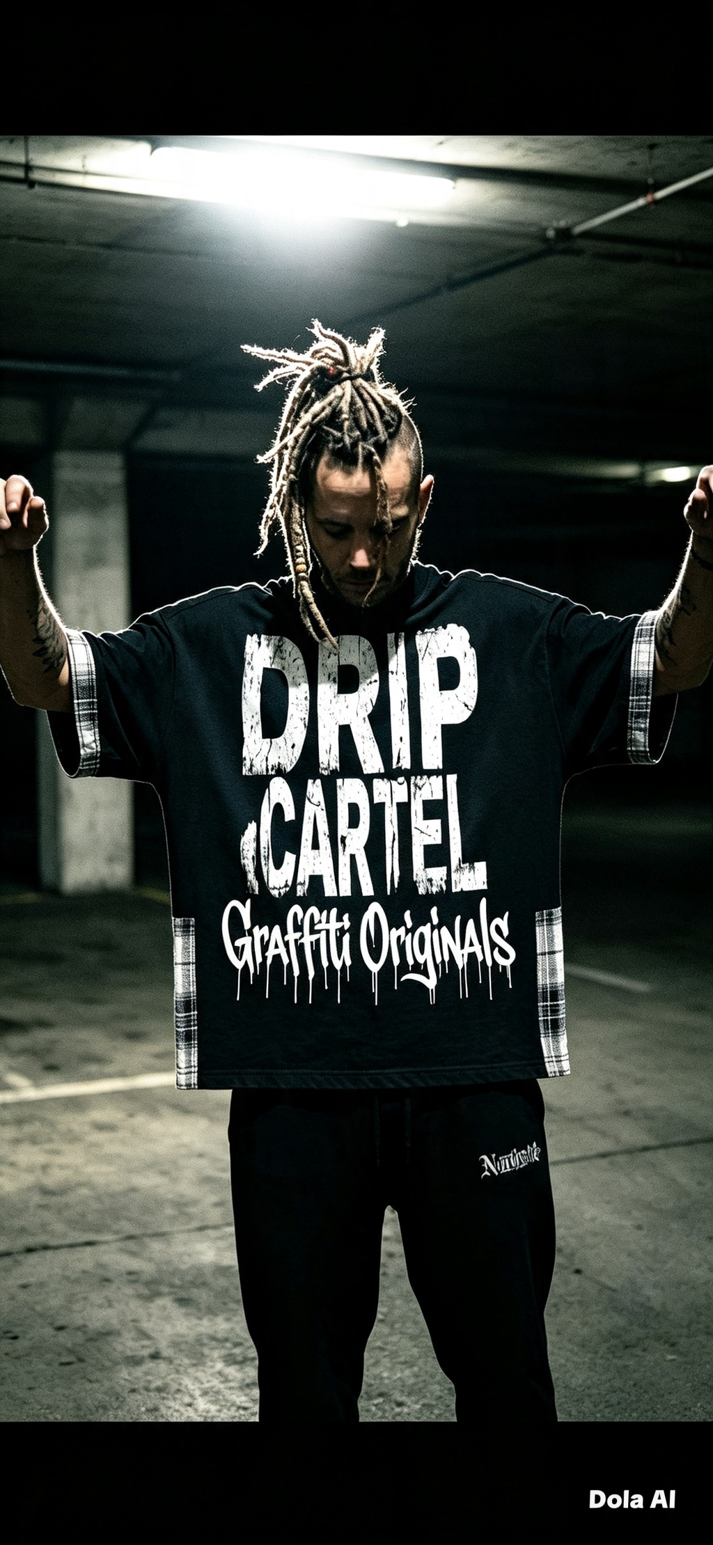 Drip Cartel "originals" Plaid Paneled T-Shirt