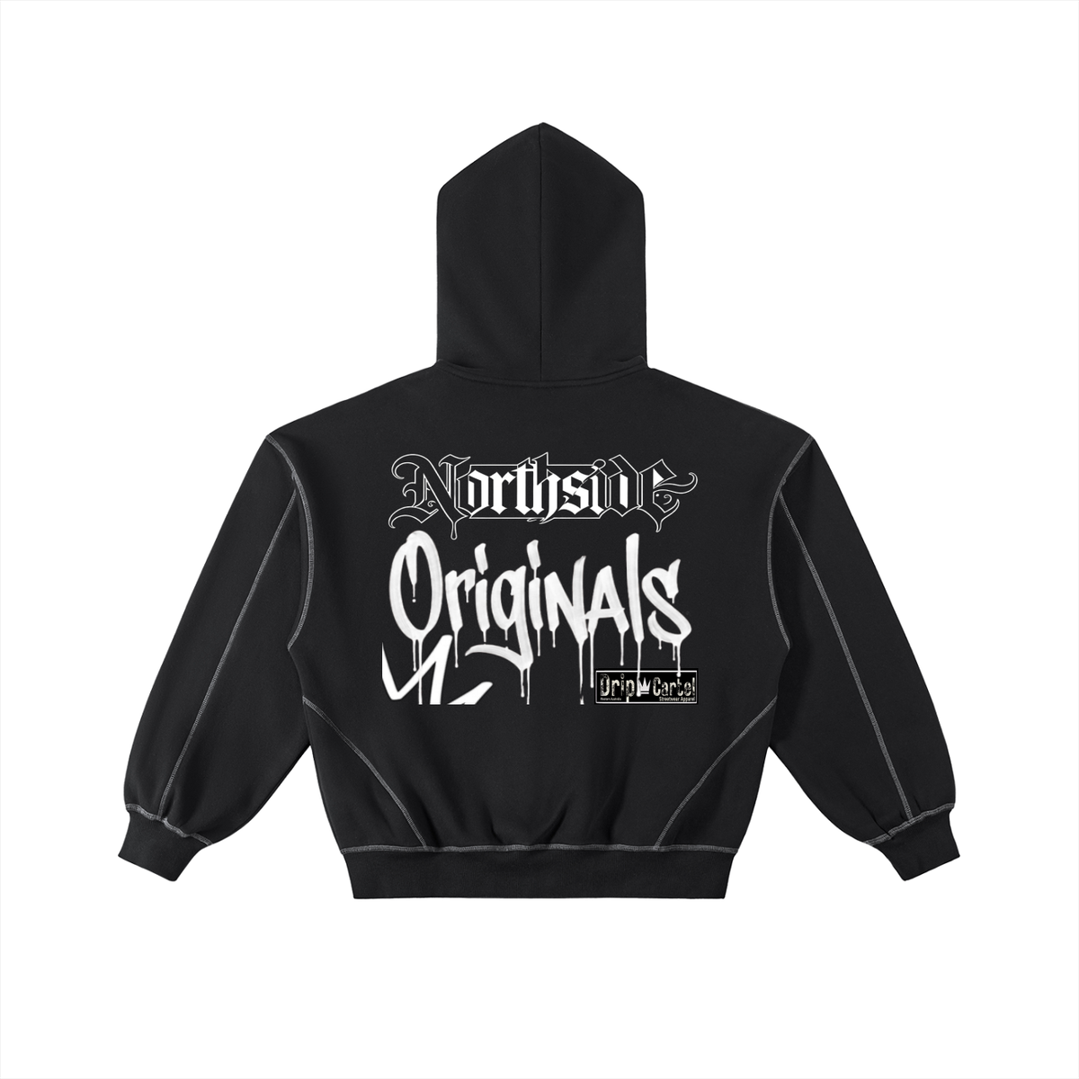 "Originals "Stitched Boxy Fleece Zip Hoodie