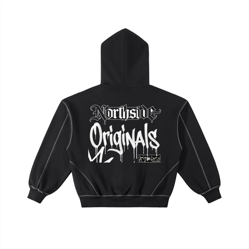 "Originals "Stitched Boxy Fleece Zip Hoodie