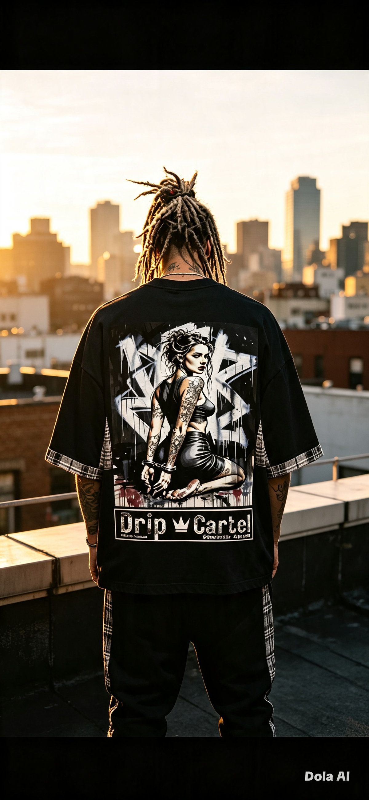 Drip Cartel "originals" Plaid Paneled T-Shirt