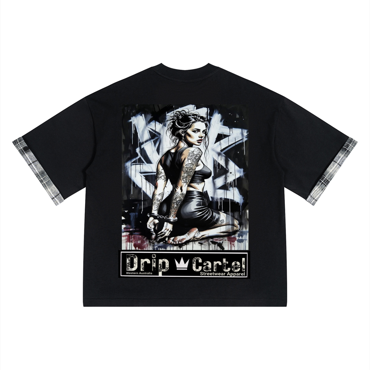 Drip Cartel "originals" Plaid Paneled T-Shirt