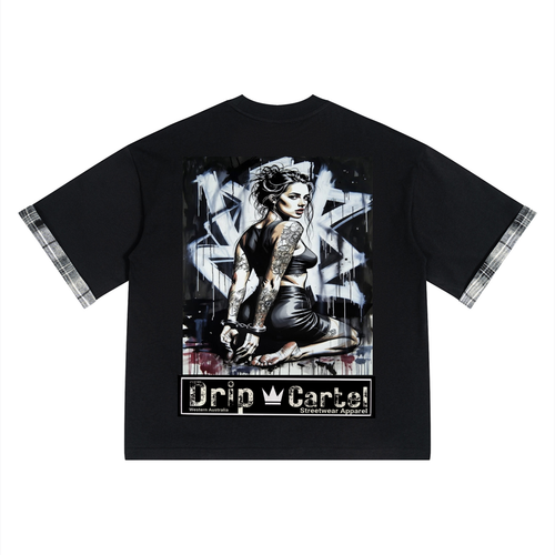 Drip Cartel "originals" Plaid Paneled T-Shirt