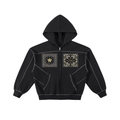 "Originals "Stitched Boxy Fleece Zip Hoodie